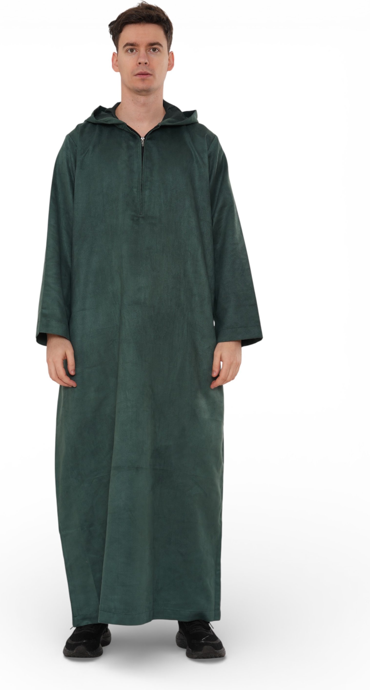 Herren Kapuzen-Eid-grüne marokkanische Jubba-Robe Ramadan Eid Thobe – HM12