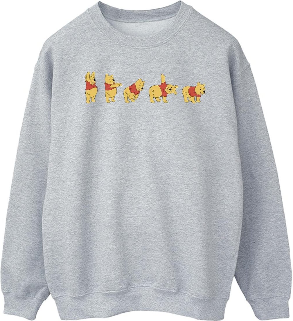 Disney Herren Winnie The Pooh Stretching Sweatshirt (Sport grau)