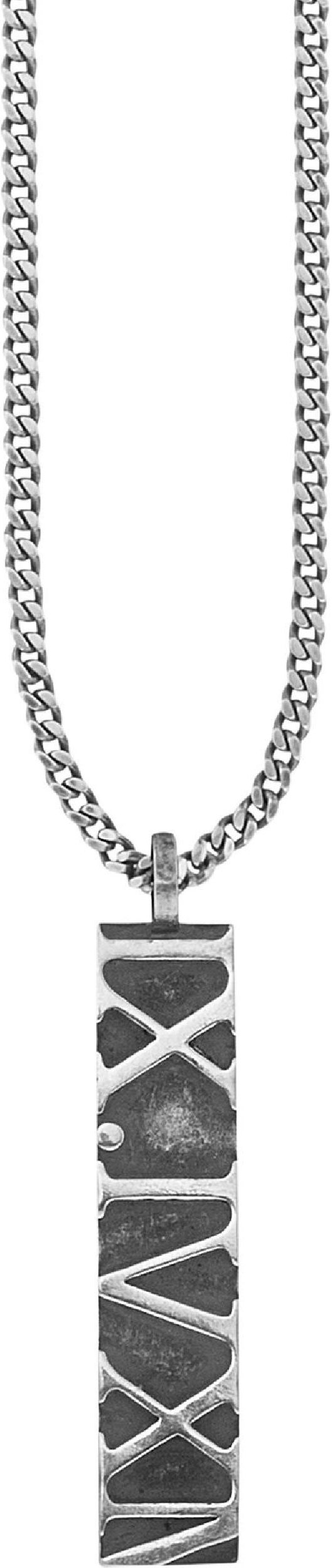 cai Anhänger mit Kette 925/- Sterling Silber matt Spinell