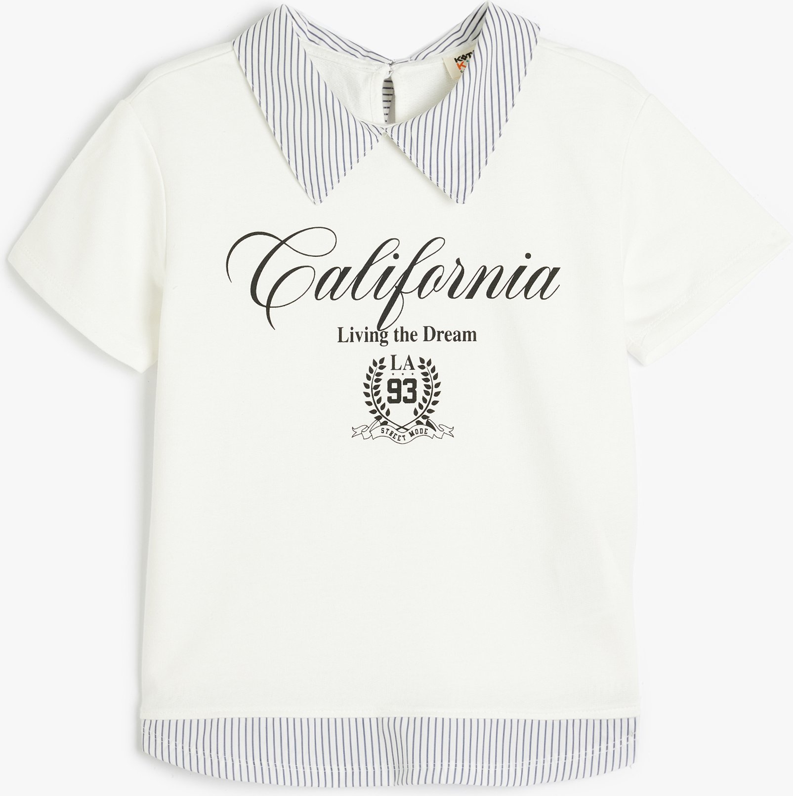 Koton T-shirt Hemdkragen Kurzärmelig T-shirt