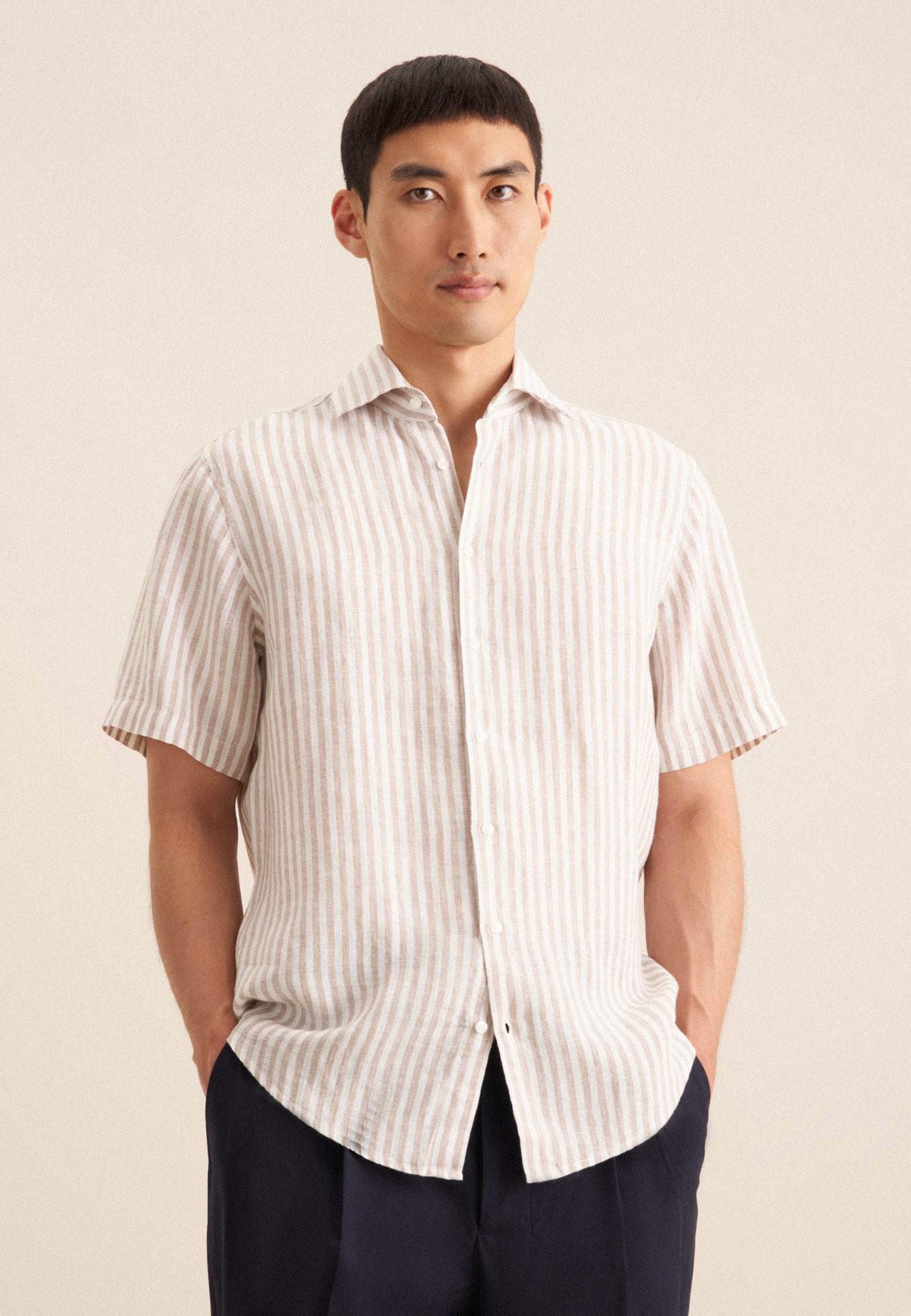 Business Hemd Herren Beige