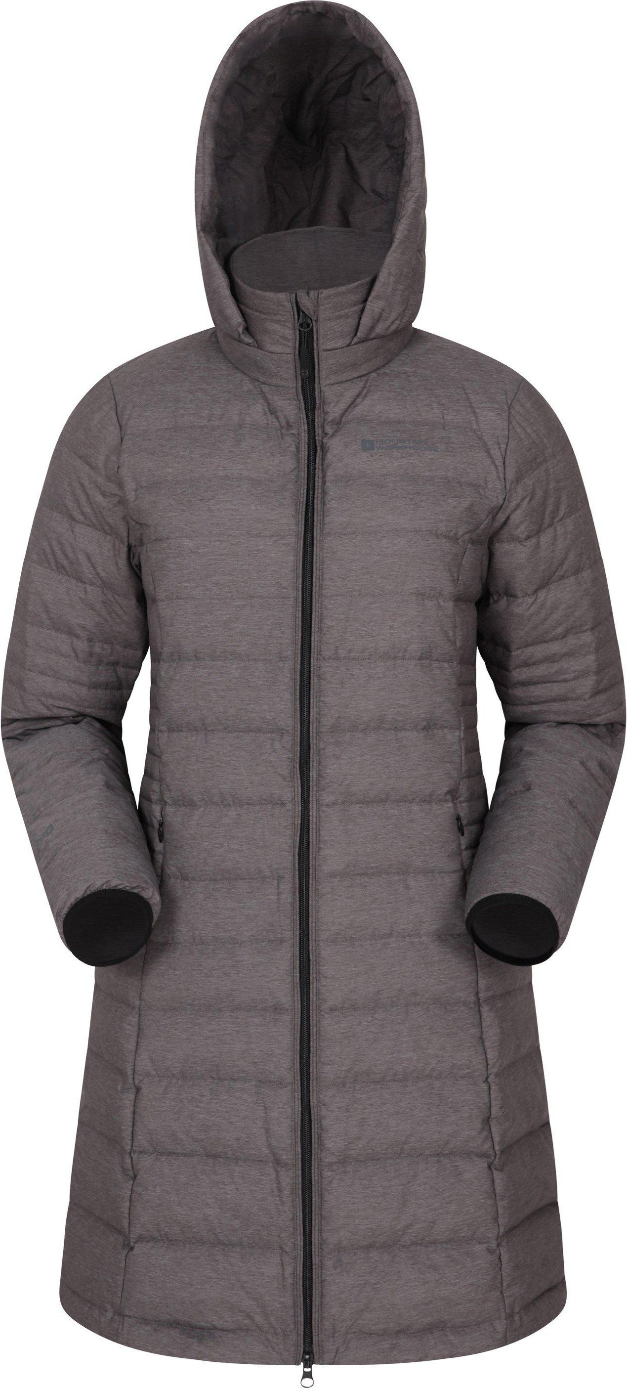 Mountain Warehouse Womens/Ladies Furnace Down Long Length Padded Jacket (Dunkelgrau)