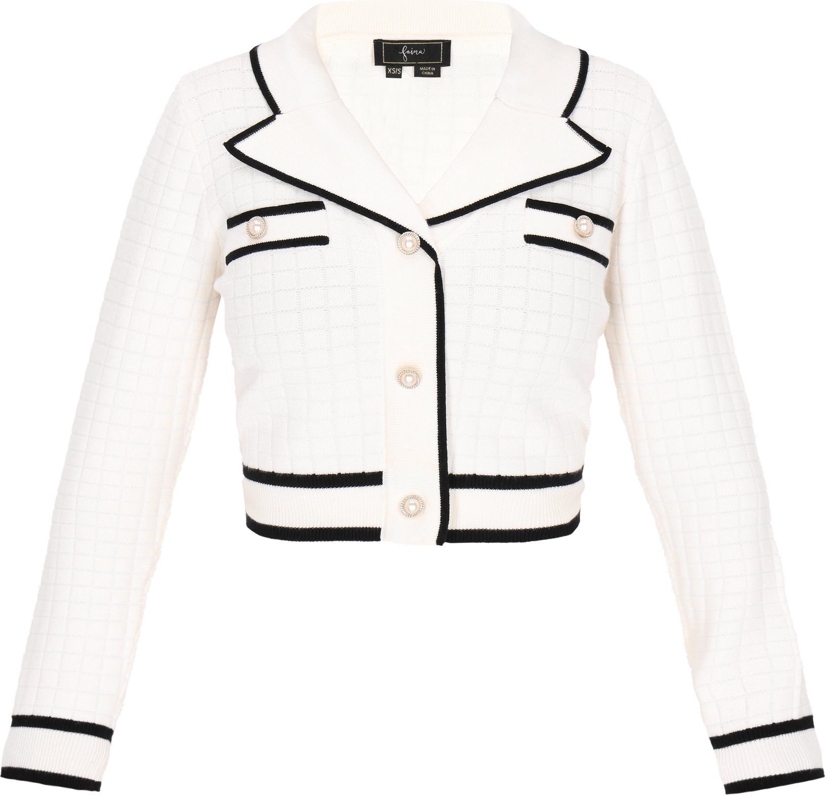 Faina Strickjacke Frauen cremefarben