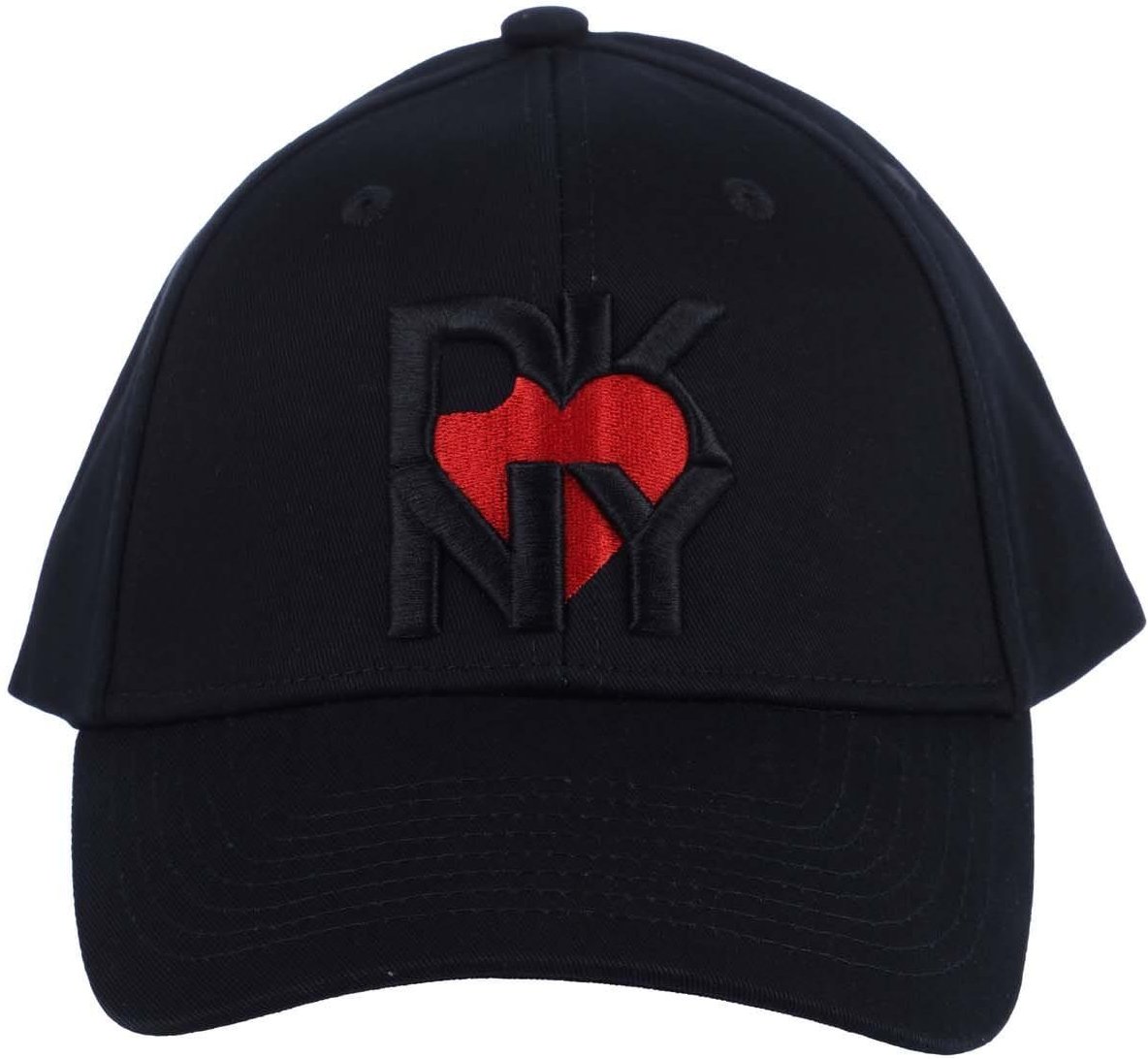 DKNY - Baseball-Mütze, Baumwolltwill (Schwarz/Rot)