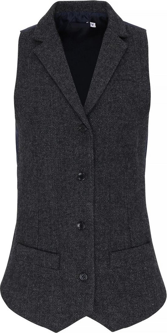 Premier Womens/Ladies Fischgrätenweste (Charcoal)