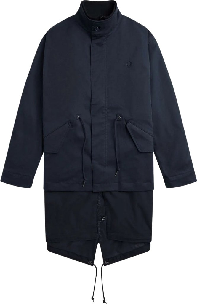 Fred Perry Doppellagige, schattierte marineblaue Jacke