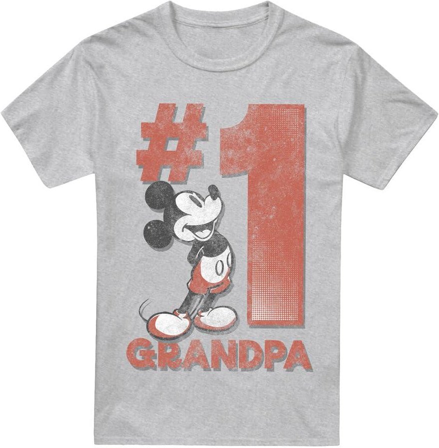 Disney - "Number 1 Grandpa" T-Shirt für Herren (Sport Heide)