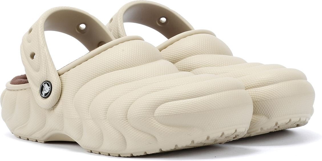 Crocs Classic Gefüttert Overpuff Damen Beige Clogs
