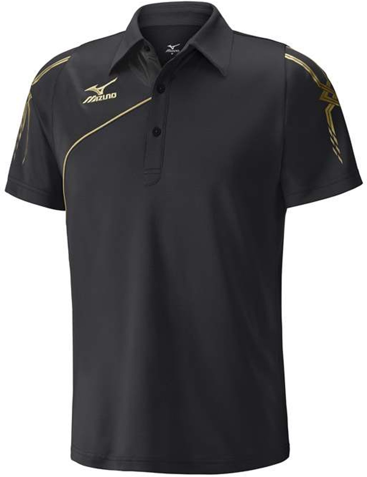 Mizuno Drylite Herren schwarzes Poloshirt