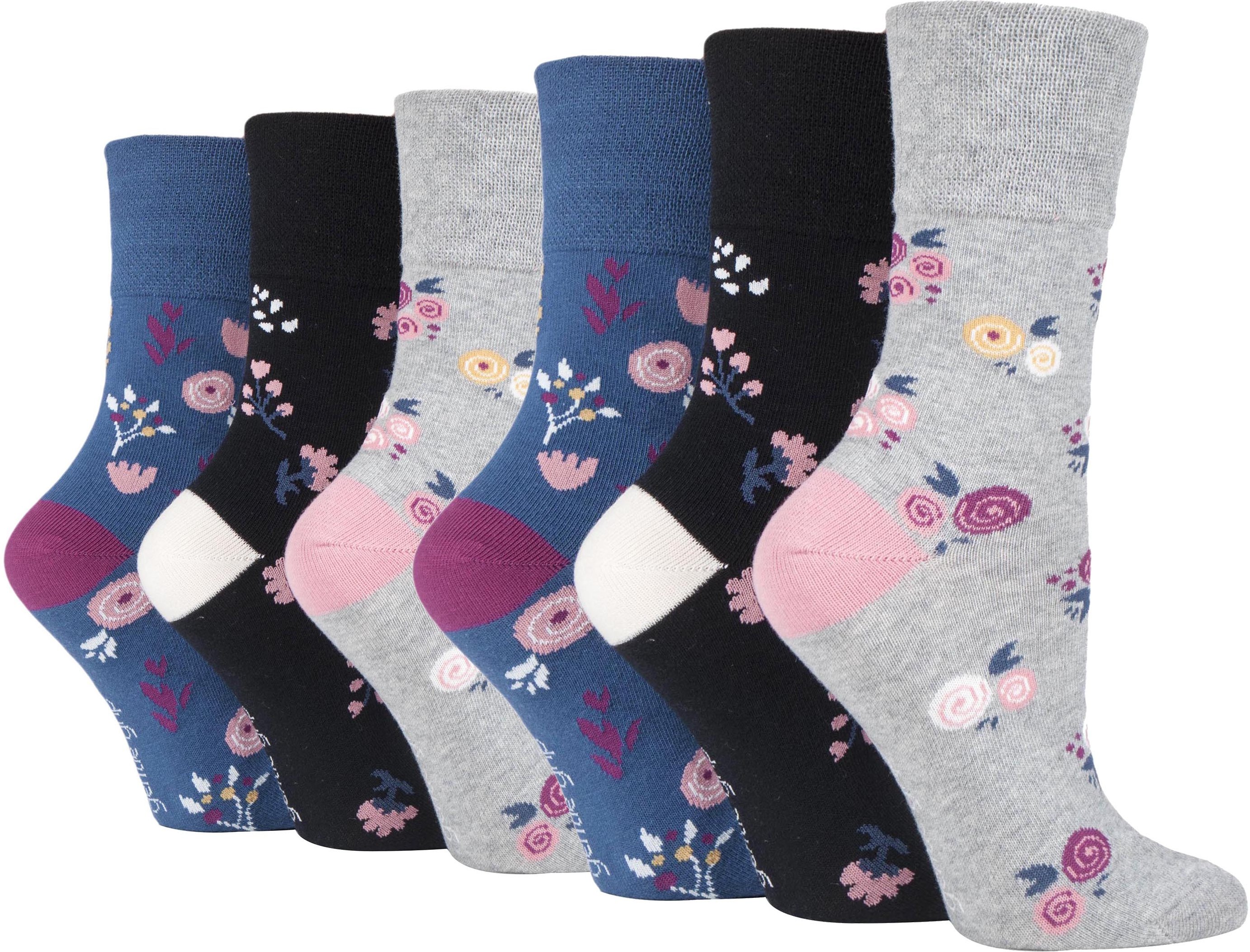 Gentle Grip - 6 Paar Damen Gentle Grip nicht elastische Socken - SOLRH216
