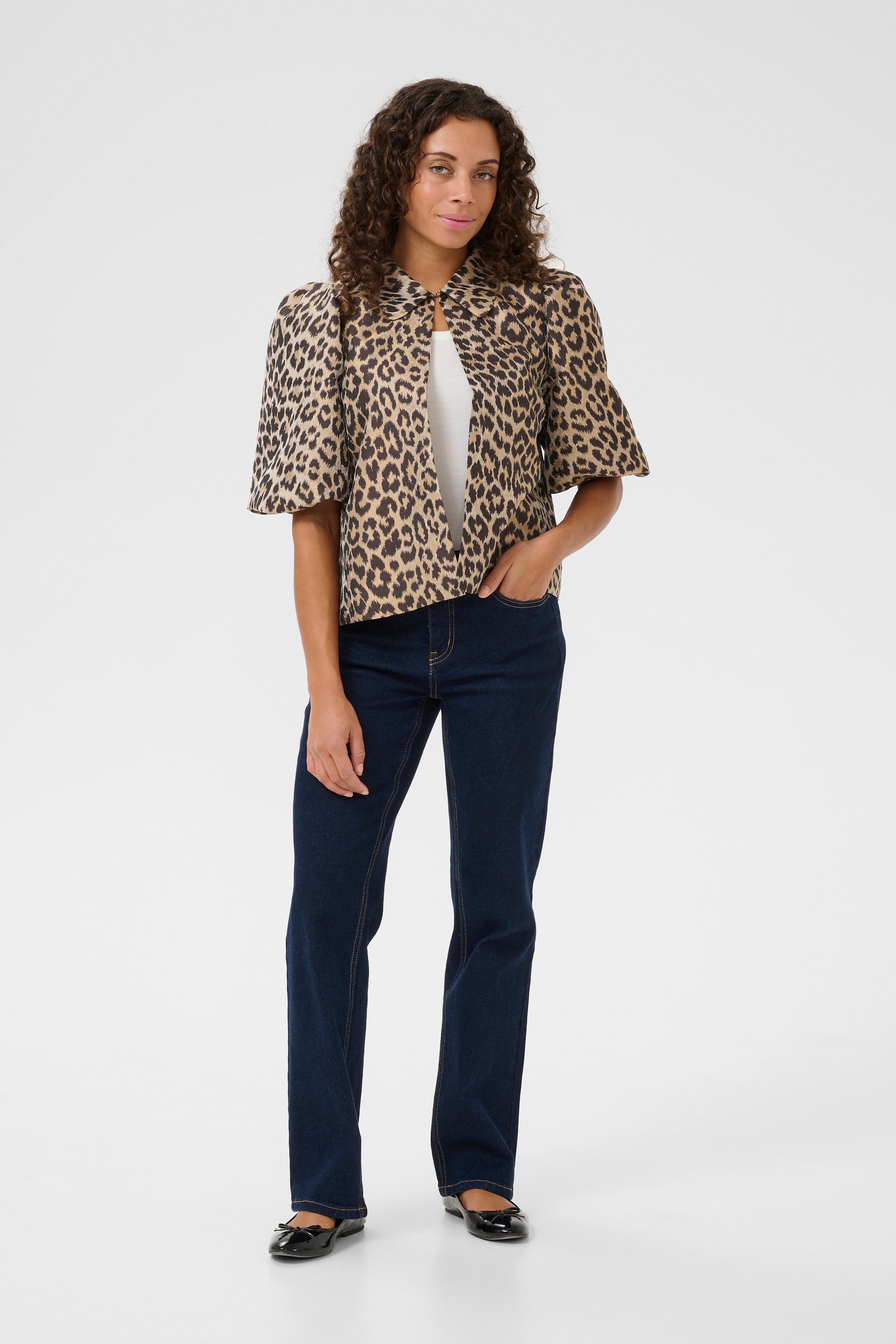 Jacke Classic fit Leopard