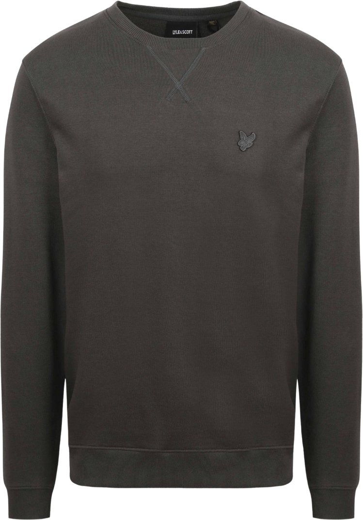 Thumbnail - Lyle & Scott Tonal Eagle Logo Dunkelgraues Pullover-Sweatshirt