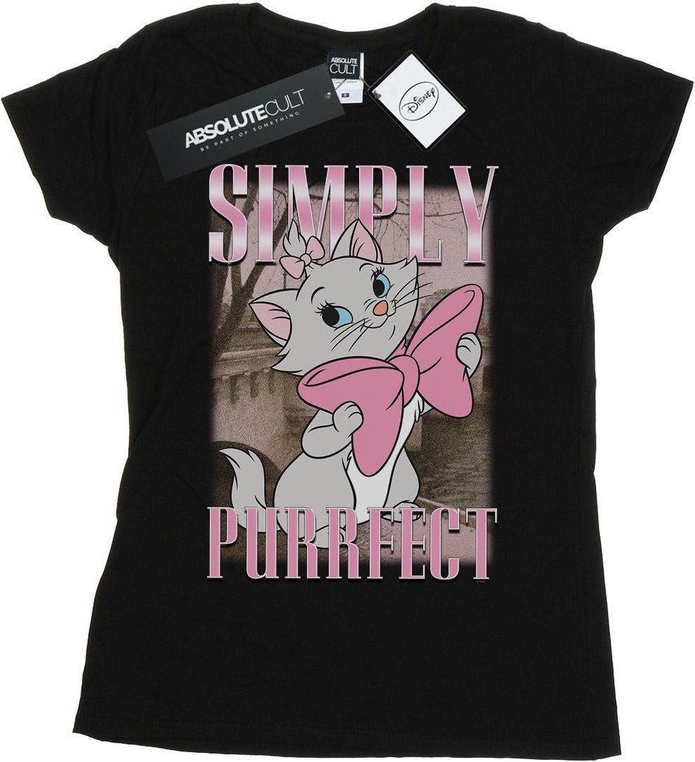 Disney - "Aristocats Marie Simply Purrfect Homage" T-Shirt für Damen (Schwarz)