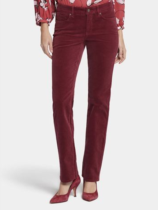 Marilyn Straight Jeans Roter Cord | Cranberry-Kuchen