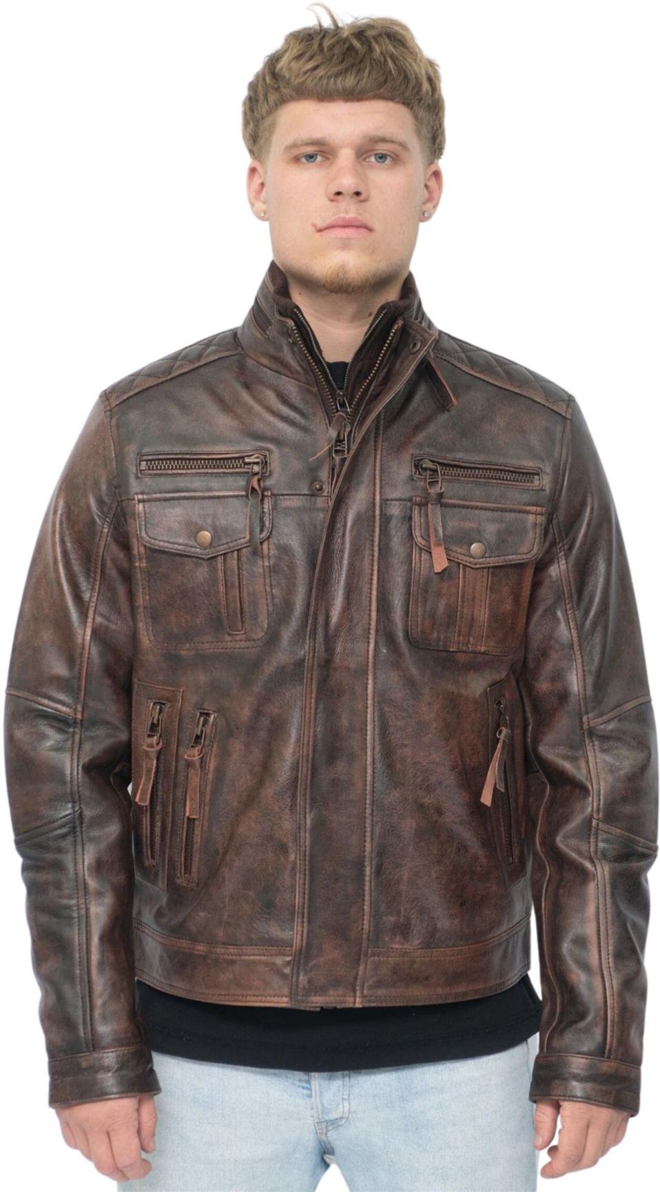 Herren-Leder-Retro-Bikerjacke-Toronto