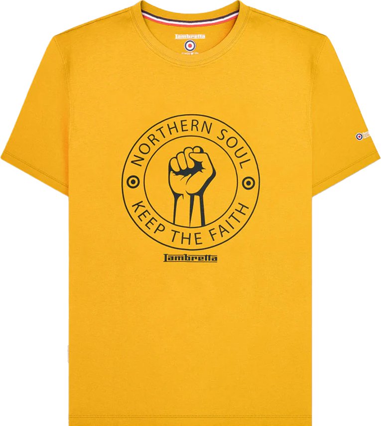 Lambretta - "Northern Soul" T-Shirt für Herren (Gold)