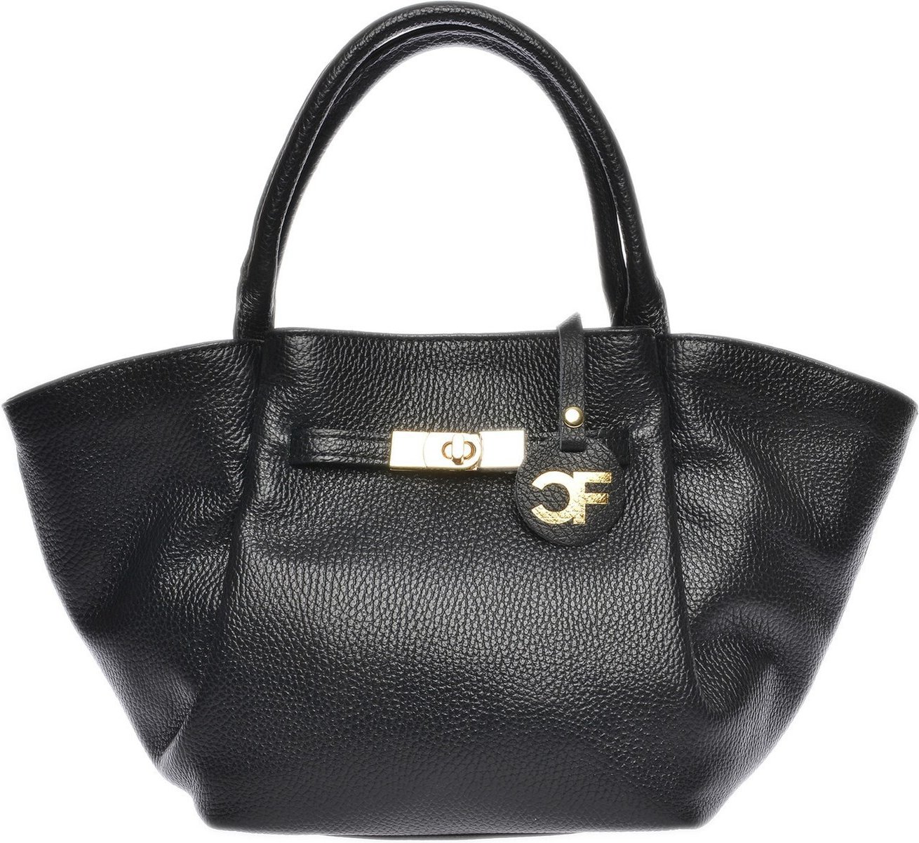 Carla Ferreri Schwarz Rindsledertasche