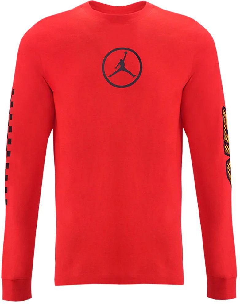 Nike Air Jordan Crew Neck Langarm Red Mens Top CV3000 673