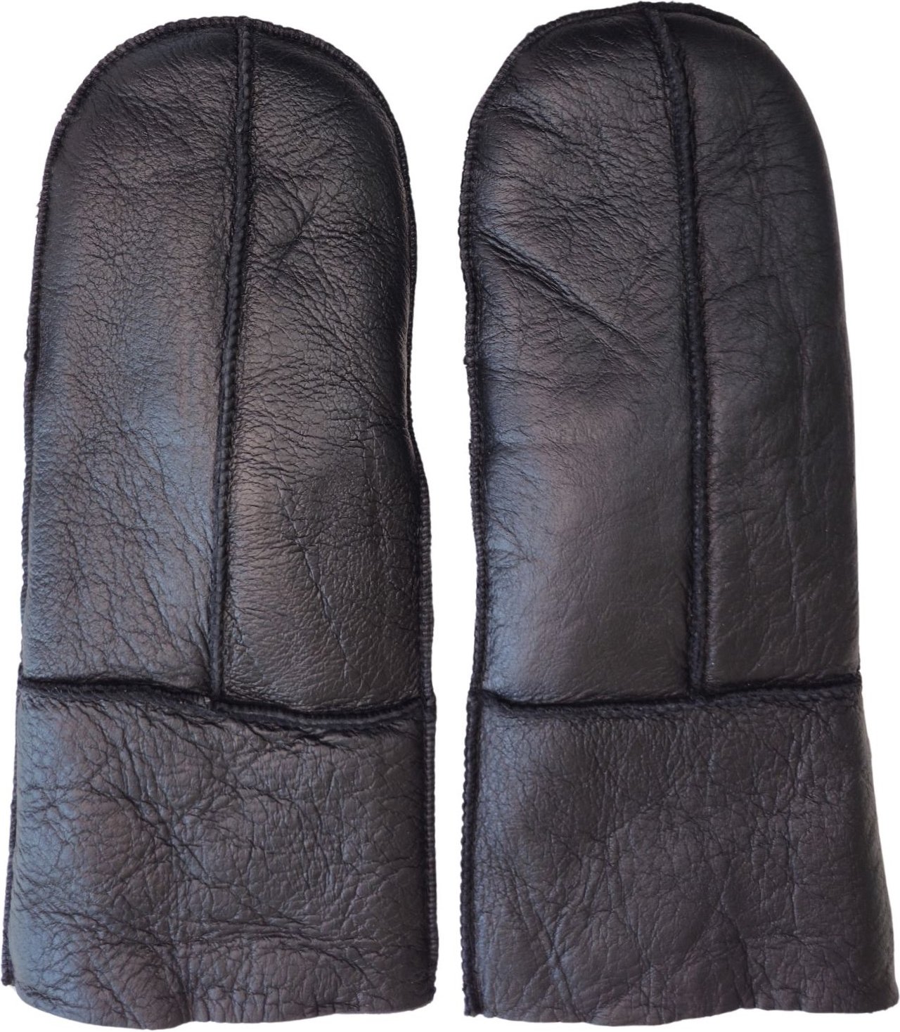 Damen Handschuhe aus echtem Schaffell, schwarz, warme Handschuhe