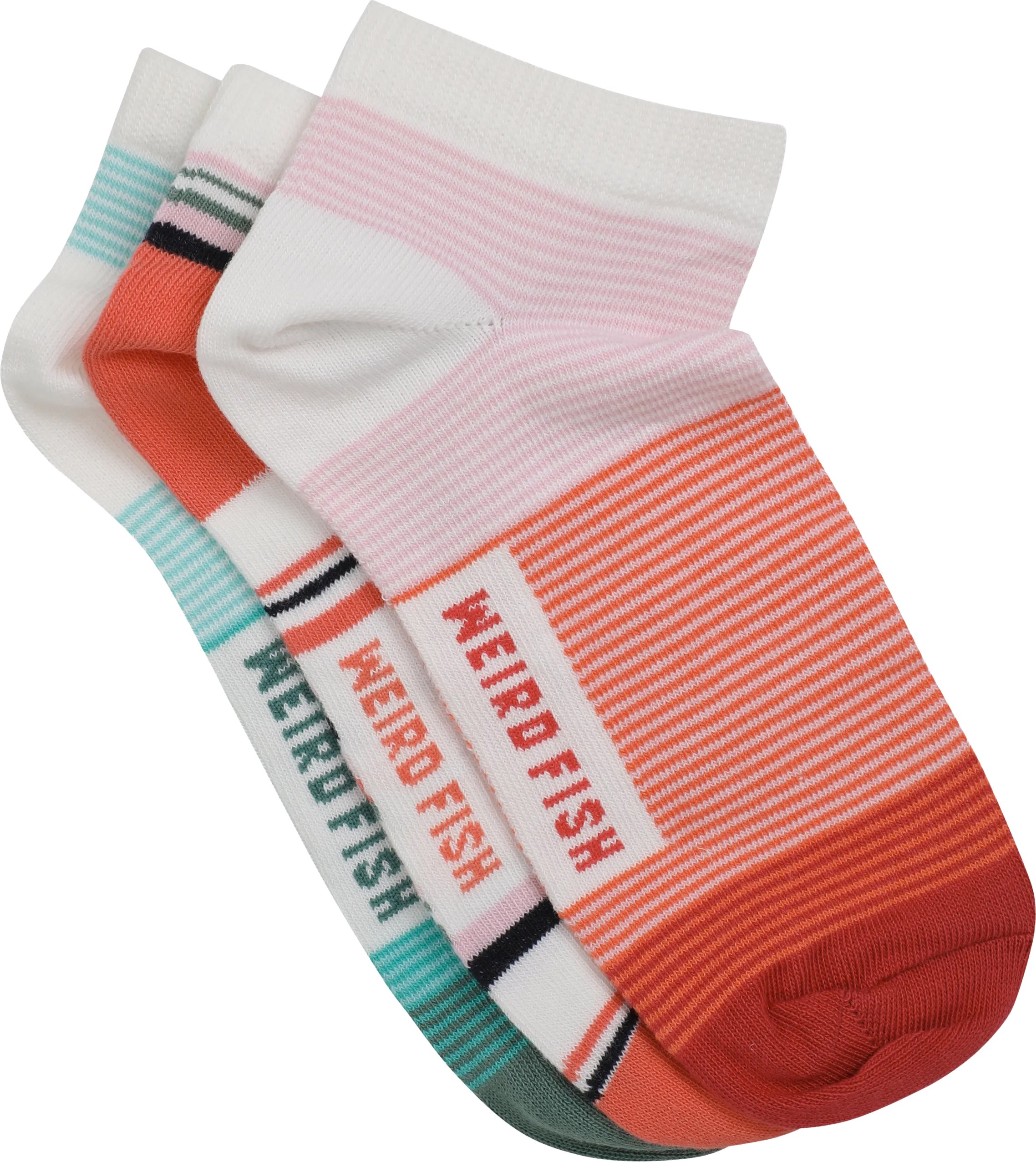 Weird Fish - "Loretta" Sneaker-Socken für Damen(3er-Pack) (Pfirsichblüte)