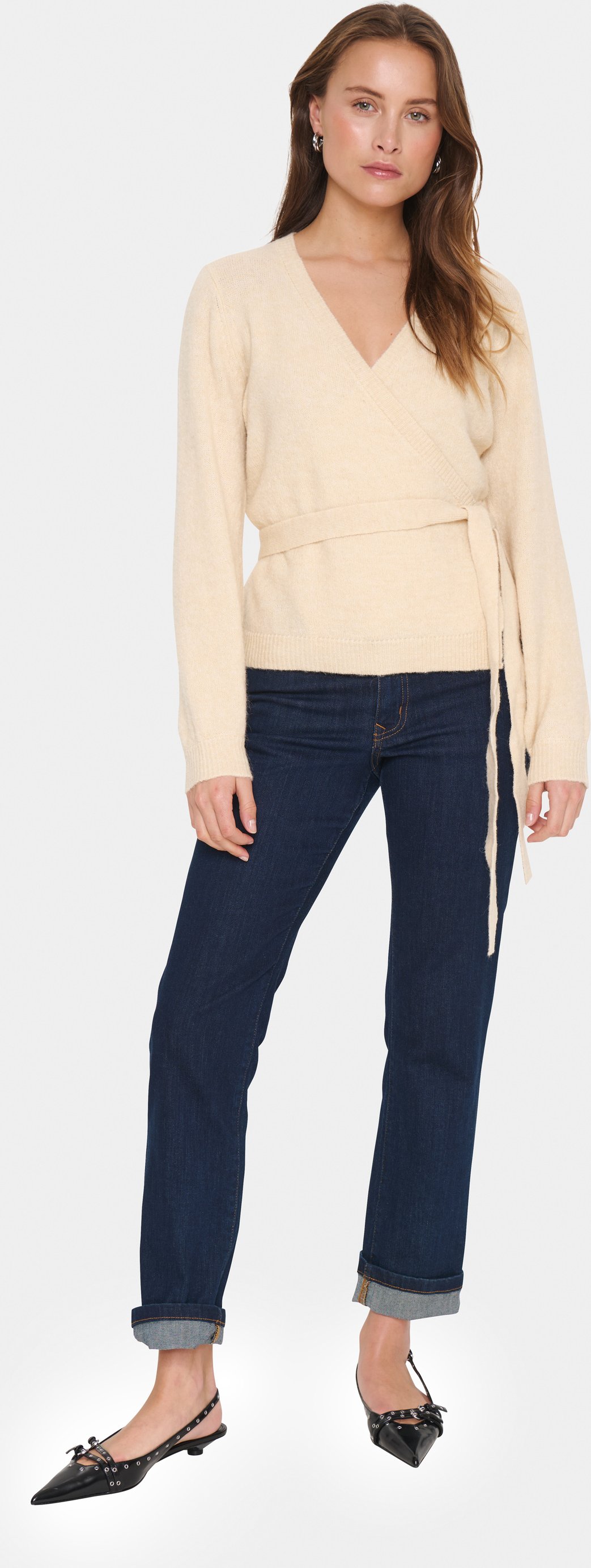 Strickjacke LarnaSZ Gerade Passform offwhite