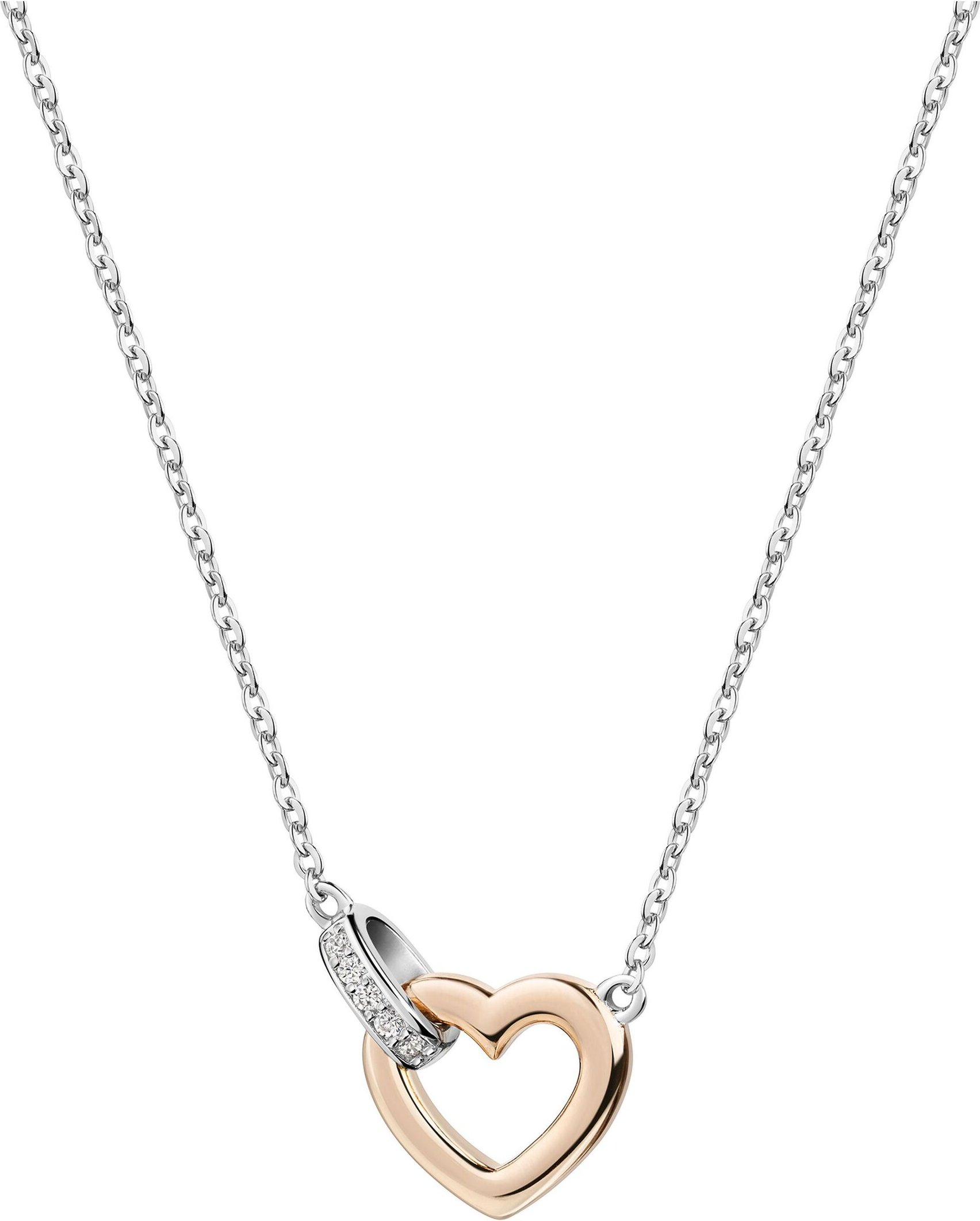 Zeeme Basic Collier 925/- Sterling Silber rosévergoldet Herz