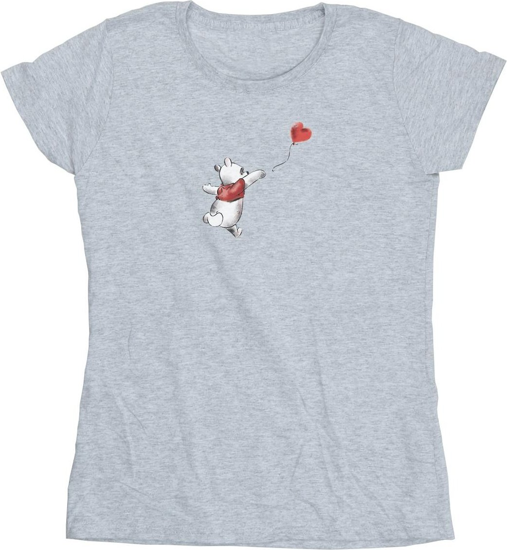 Disney - "Winnie The Pooh Balloon" T-Shirt für Damen (Grau)