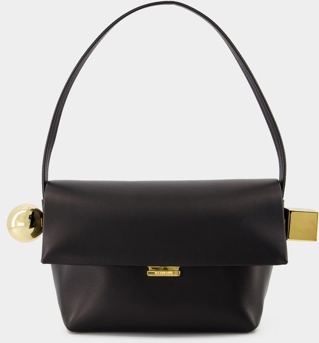 Handtasche Le Rond Carré - Jacquemus - Leder - Schwarz