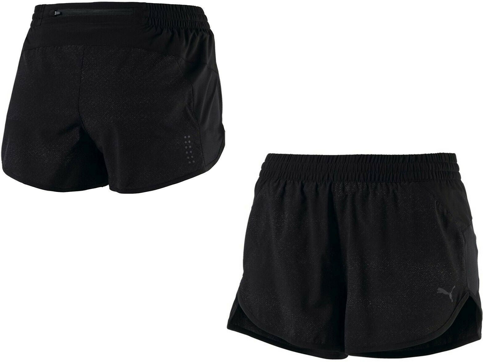 Puma NightCat Reflective Damen Schwarze Fitnessshorts