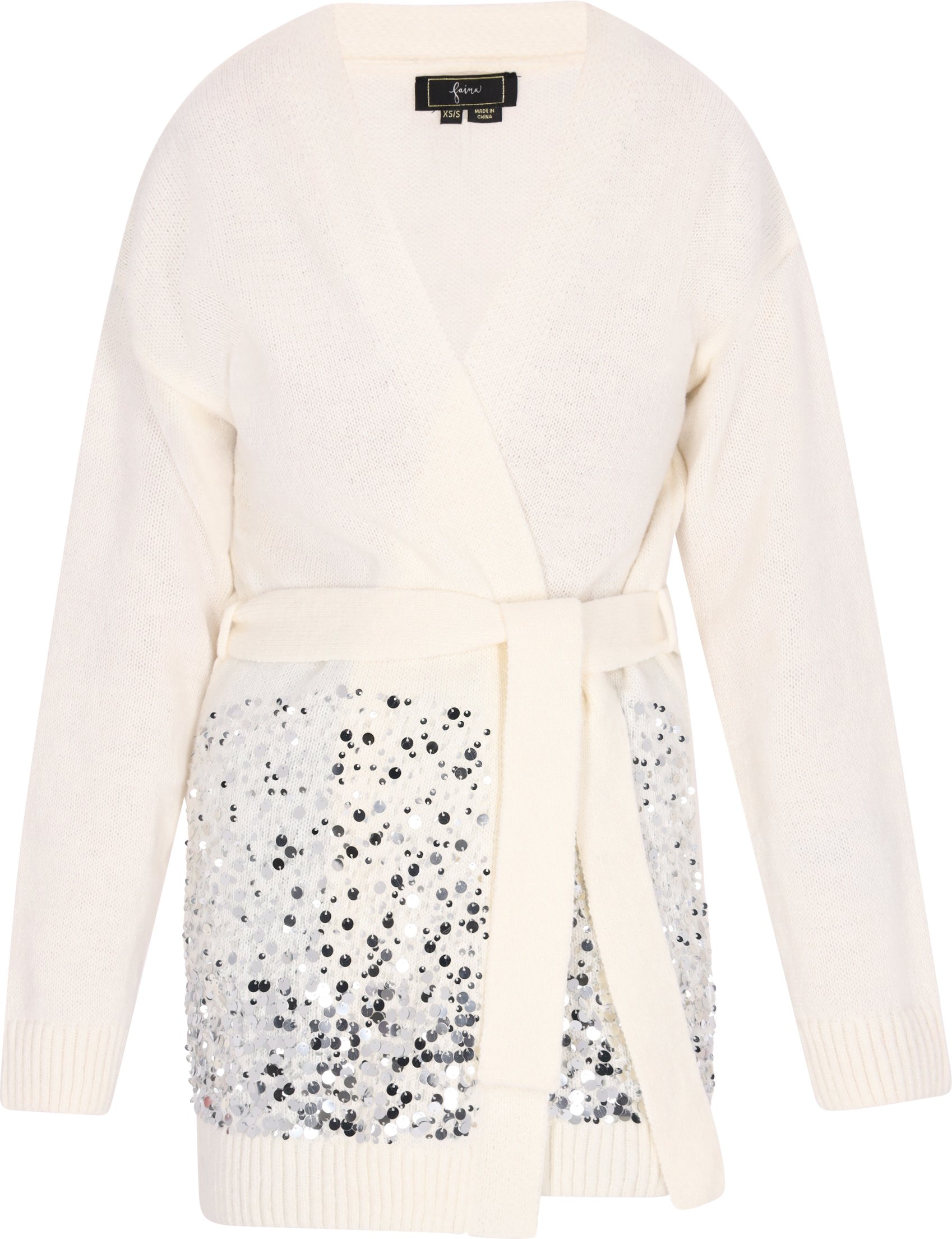 Faina Strickjacke Damen Wollweiß