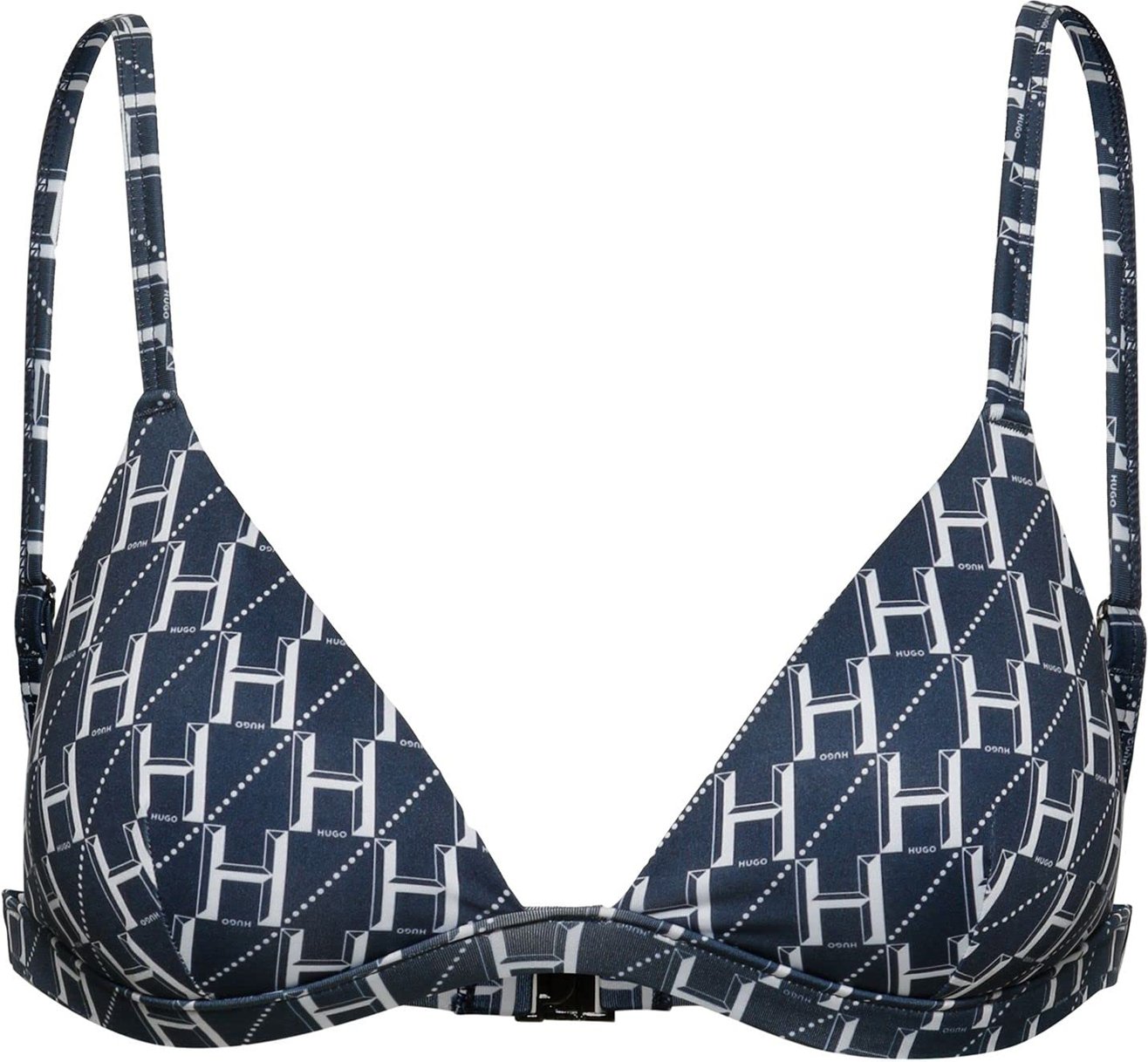 Hugo - Bikini Oberteil dreieckige Körbchen für Damen (Blau/Weiß)