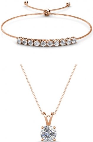 Vernice Stone Crystal Mia - Rose Gold und Kristall Set