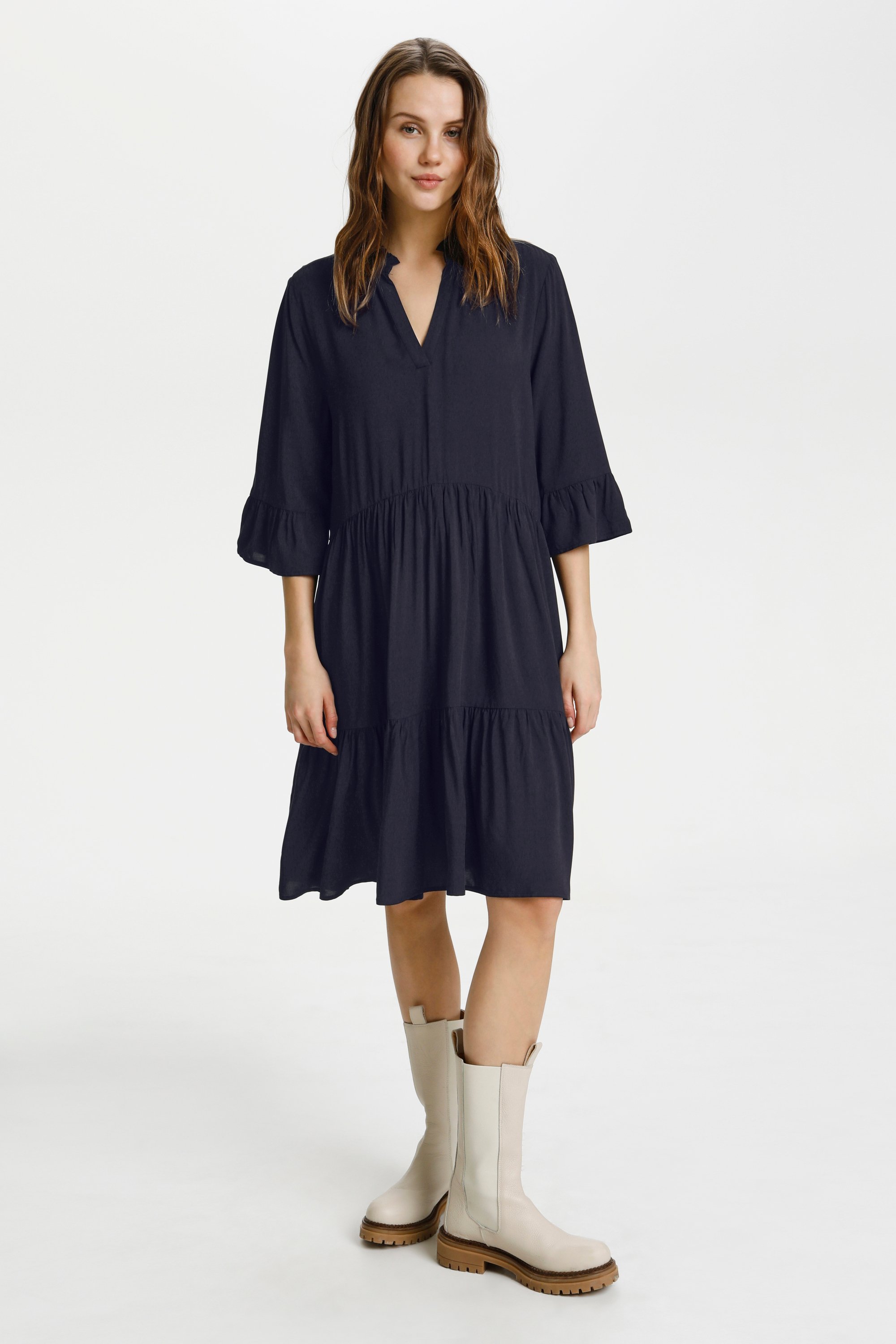 Kleid Lockere Passform blue