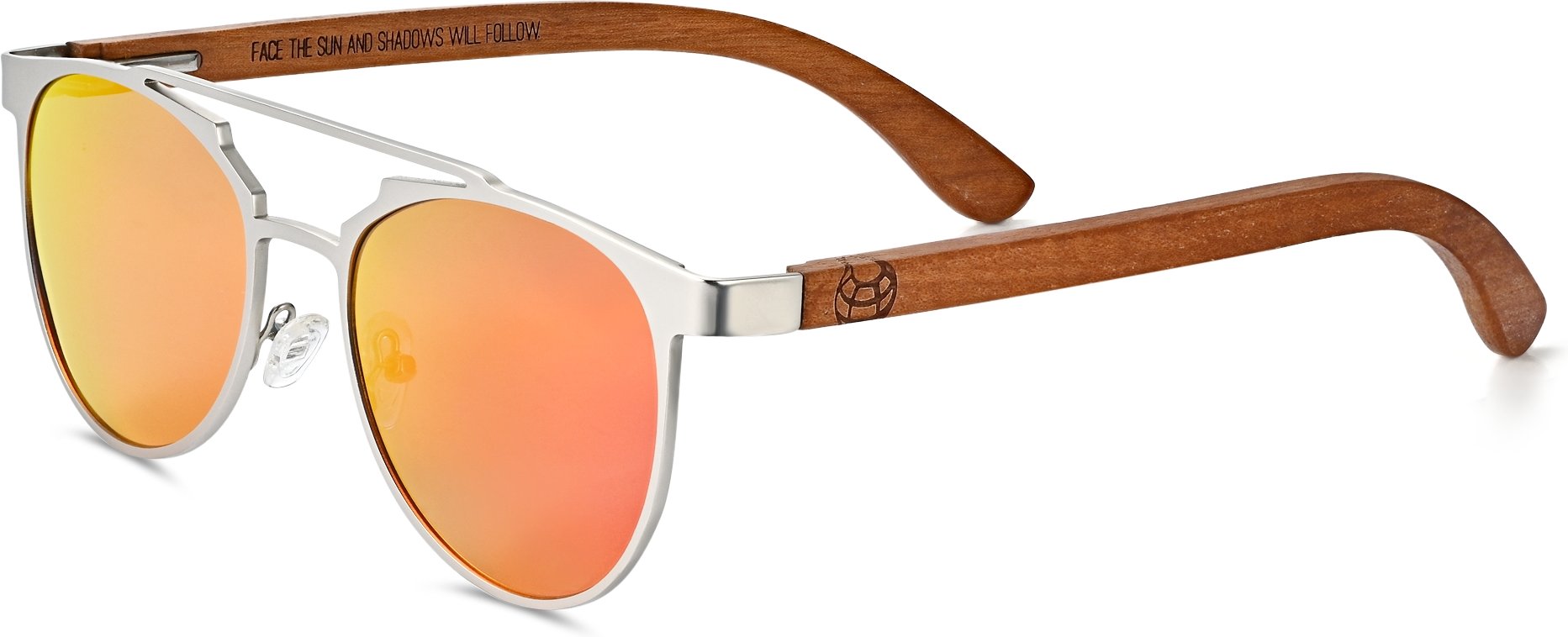Earth Wood Positano Polarisierte Sonnenbrille - Redwood/Orange-Gelb