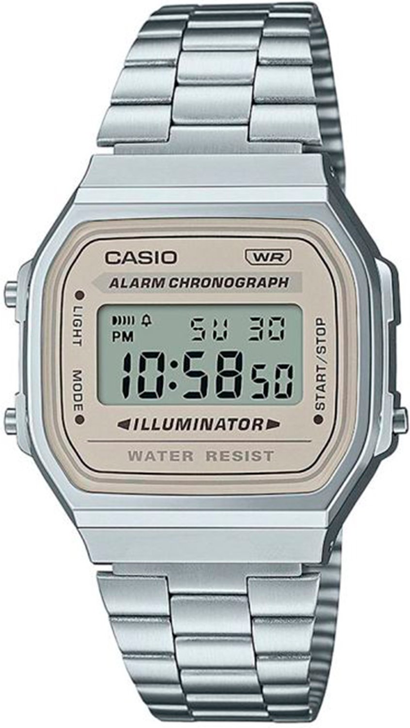 Casio Casio-Kollektion Vintage Unisex Silberuhr A168WA-8AYES