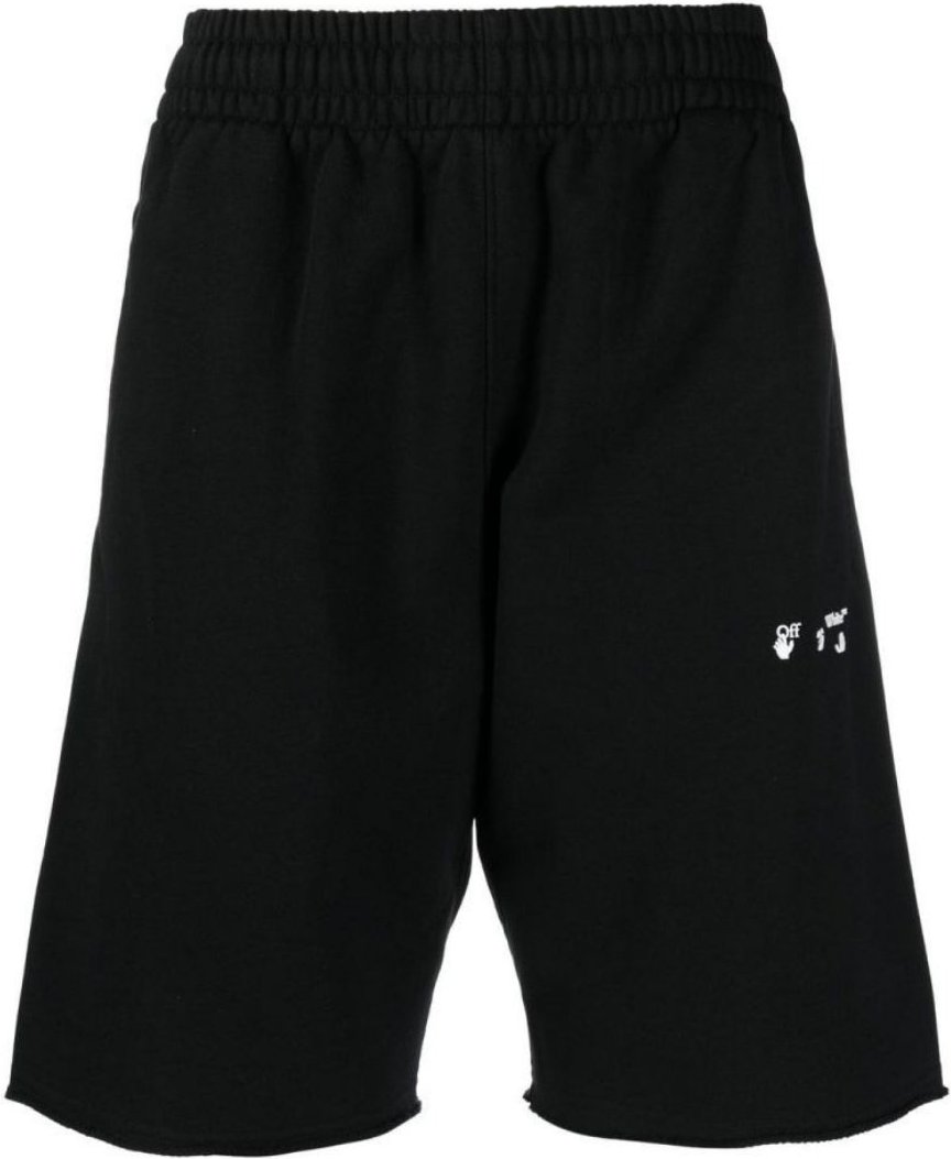 Off-White - Schwarze Sweatshorts mit OW-Logo