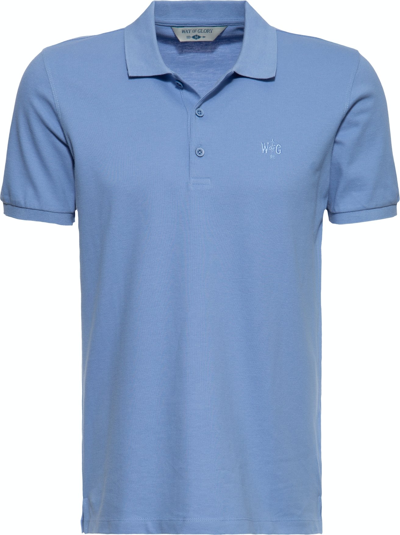 Way of Glory Herren WAY OF GLORY Herren Premium Poloshirt aus hochwertigem Pikee hellblau