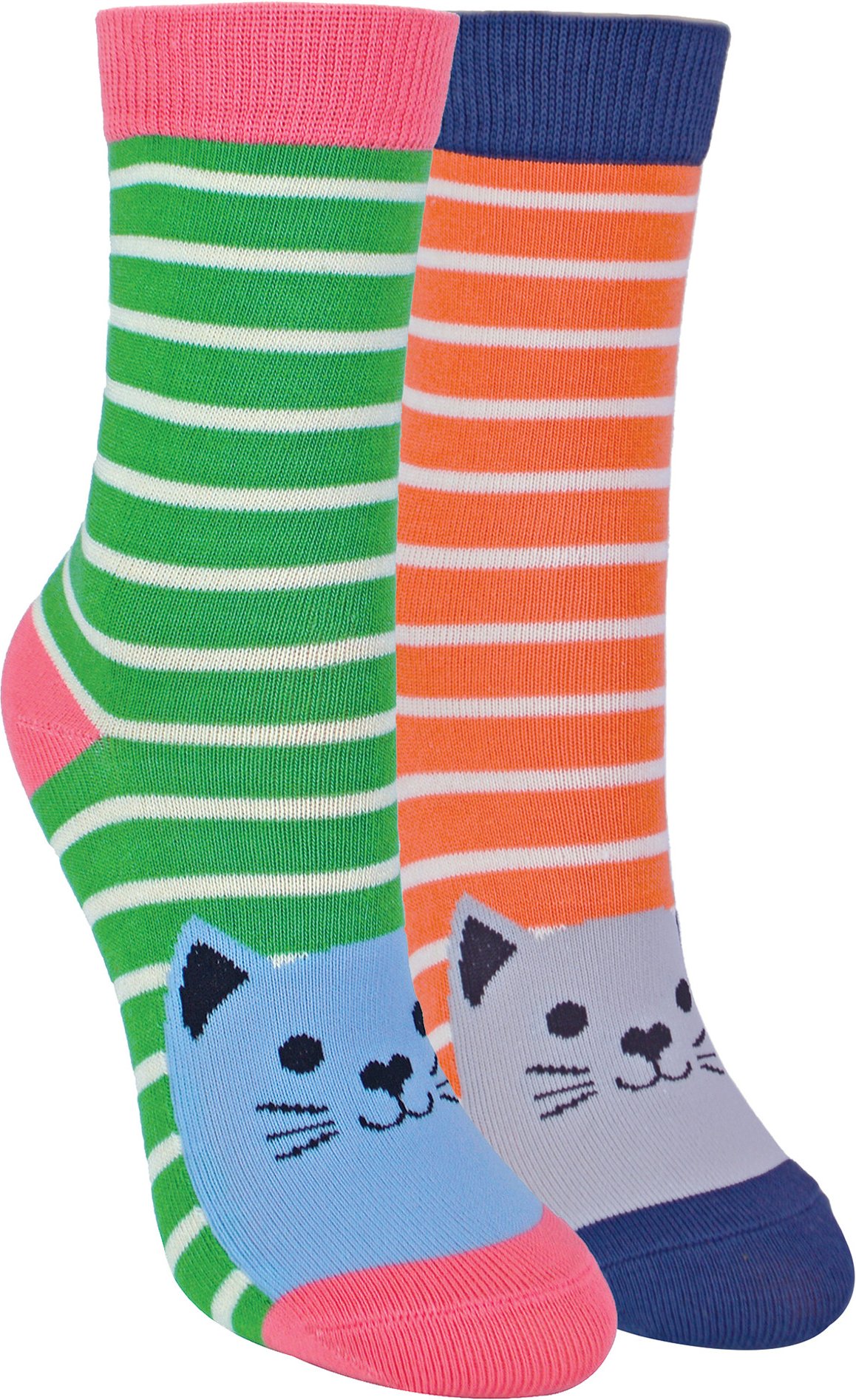 Miss Sparrow - 2er-Pack Mädchen Bambus Tier gemusterte Socken - Kitty Cats