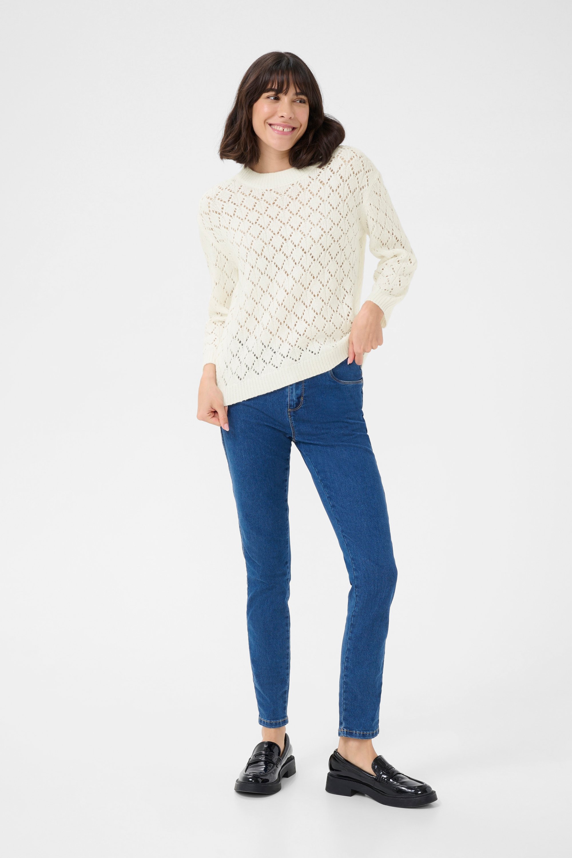 Thumbnail - Strickpullover Loose fit white