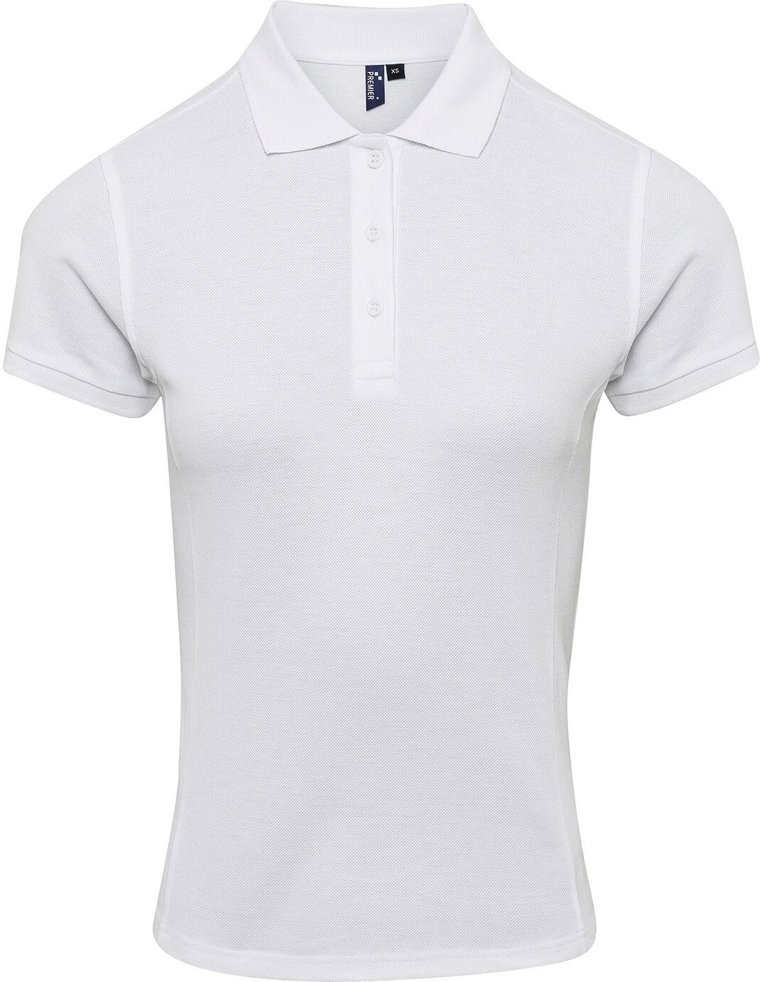 Premier Damen Polo-Shirt Coolchecker mit CoolPlus (Weiß)