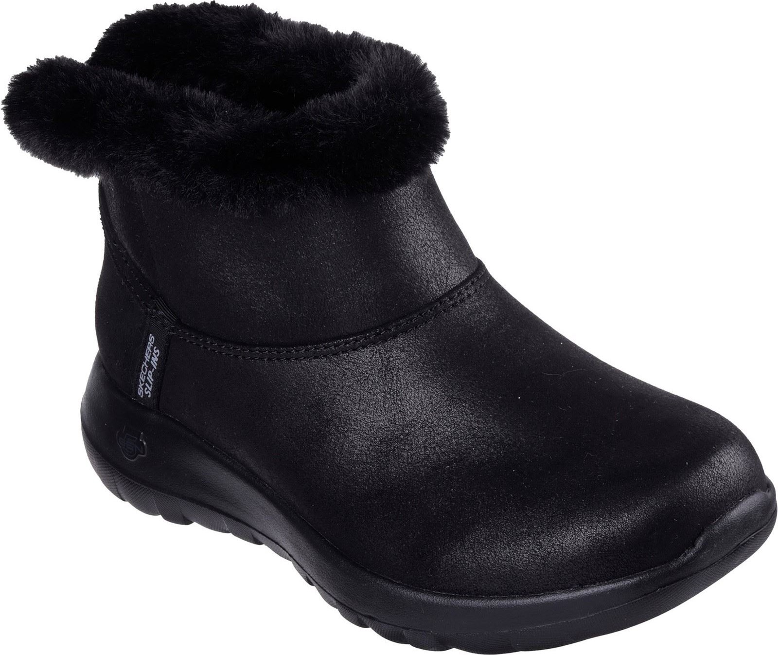 Skechers On-the-GO Joy Cozy Dream Polyester Damen Schwarze Winterstiefeletten