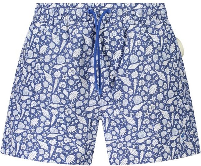 Muschelmuster Badehose mit Kordelzug