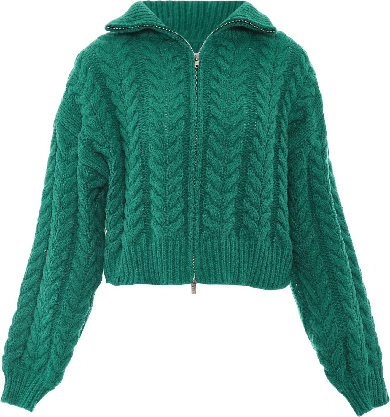 Mymo Strickjacke Damen grün
