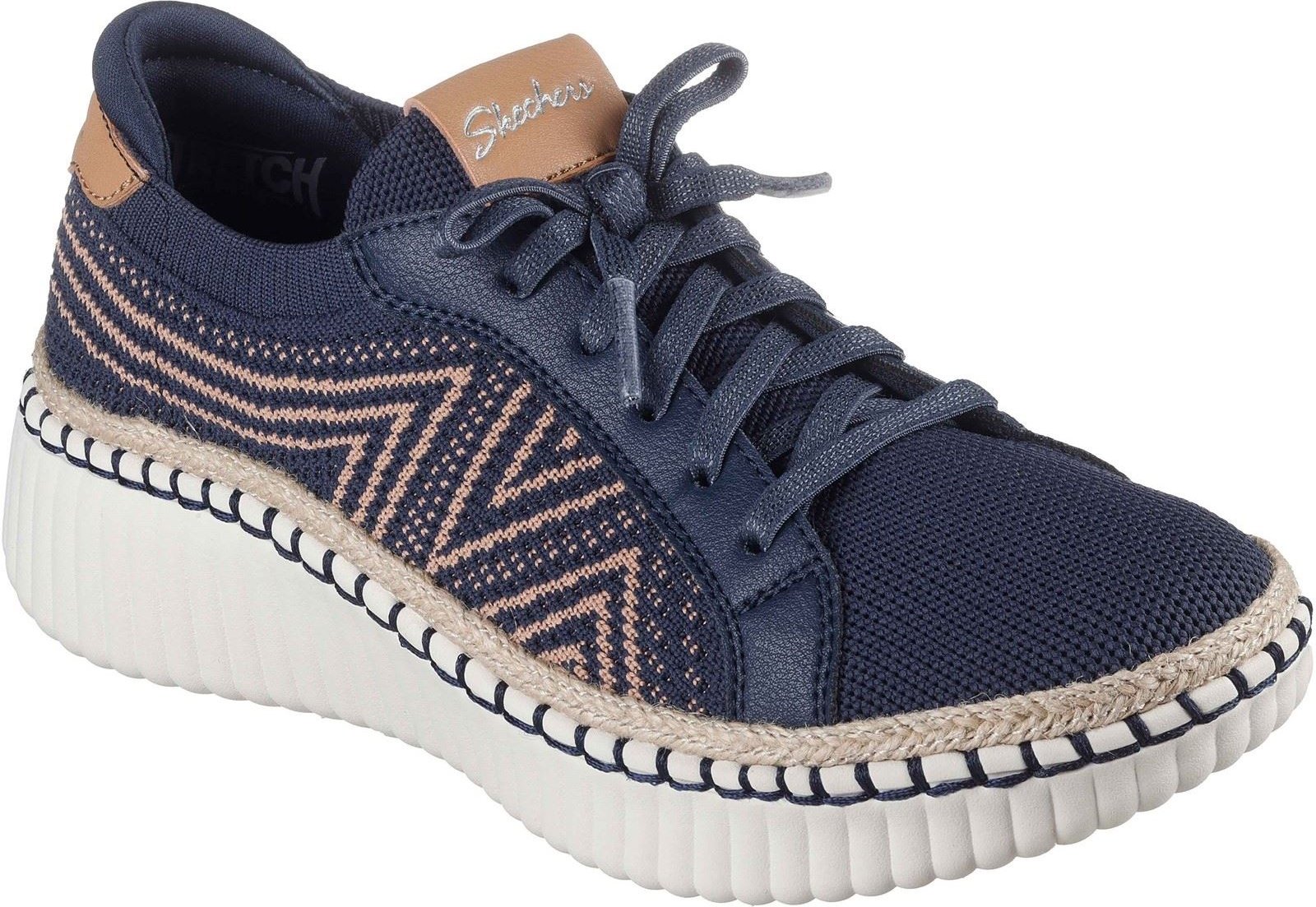 Skechers Wilshire Blvd - Bellevue Textil Damen Navy Standard Sneaker