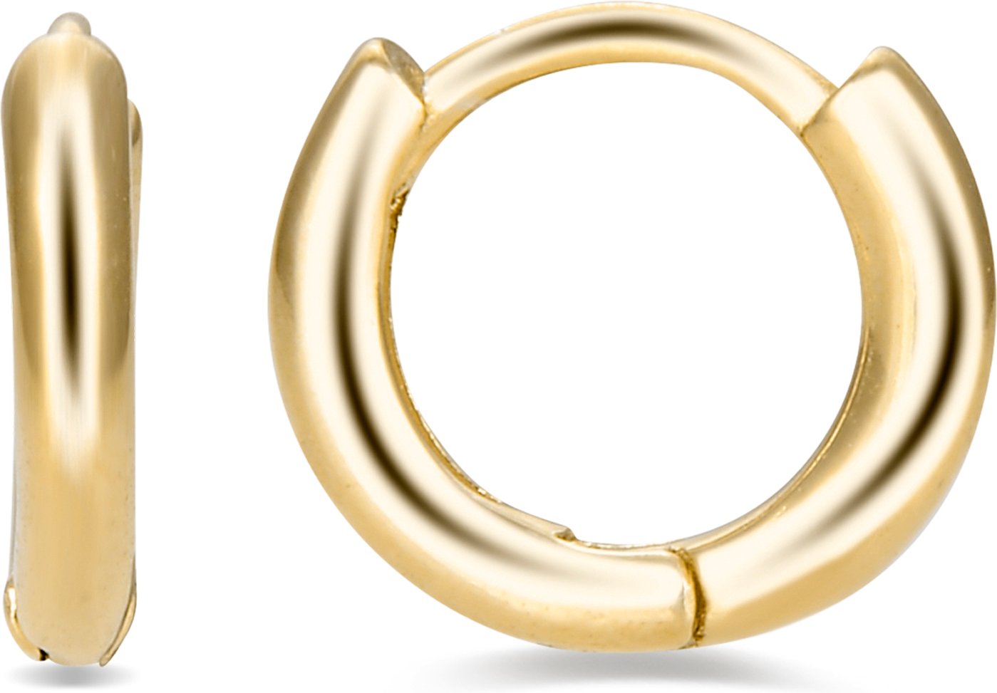 Luxenter Creolen, 925 Sterling Silber ricbeorn mit 18k Gelbgold plattiert