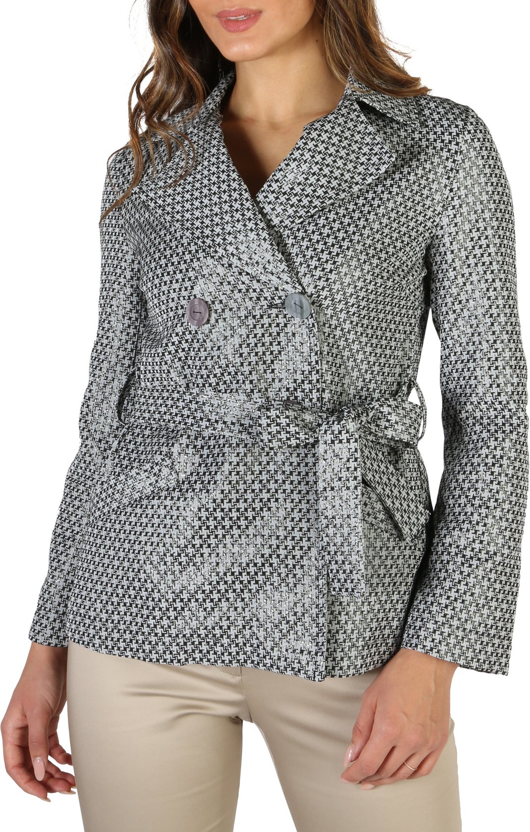 Gürtelformiger Doppelreihiger Blazer