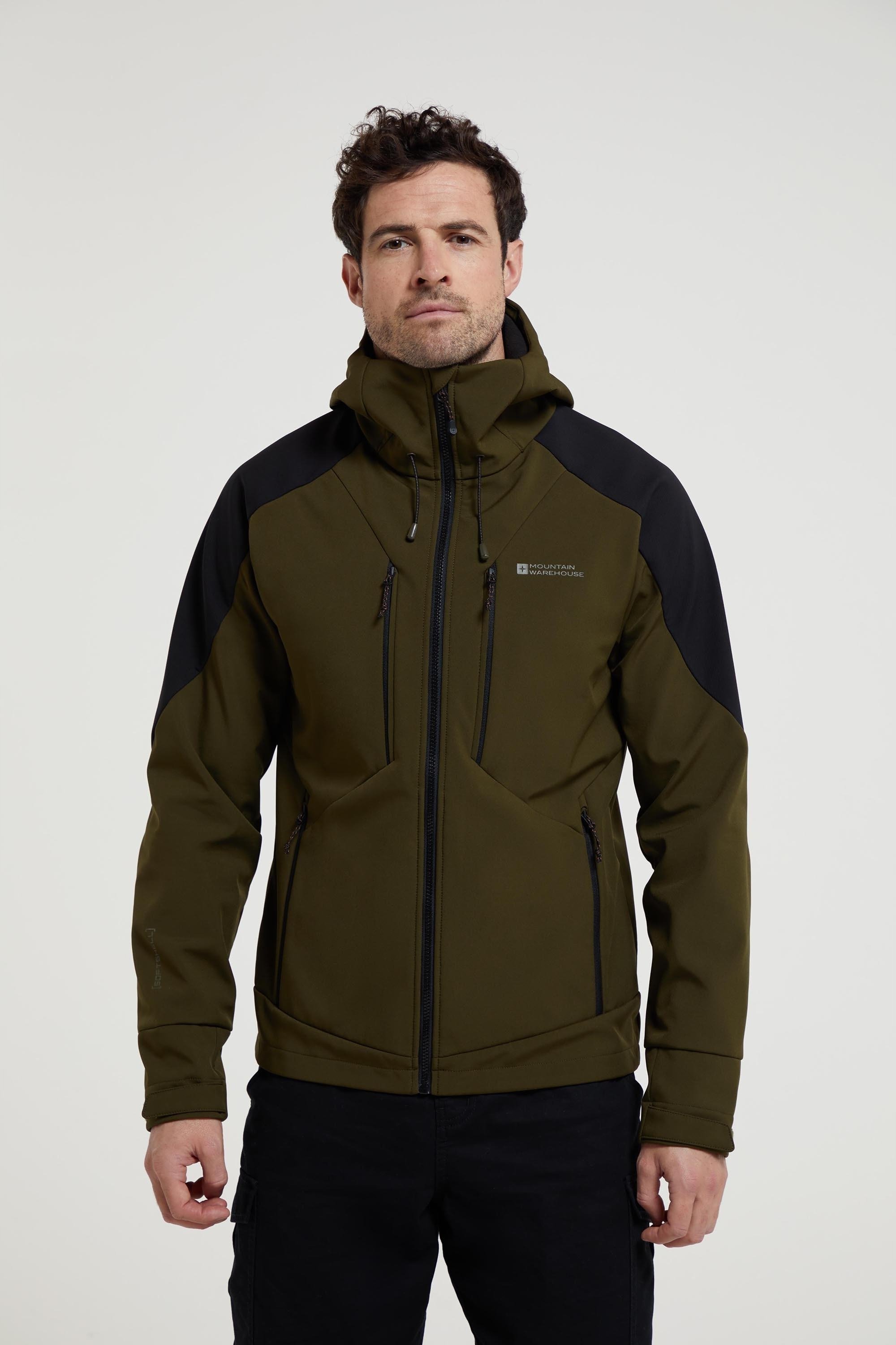 Thumbnail - Mountain Warehouse - "Radius" Softshelljacke für Herren (Khakigrün)