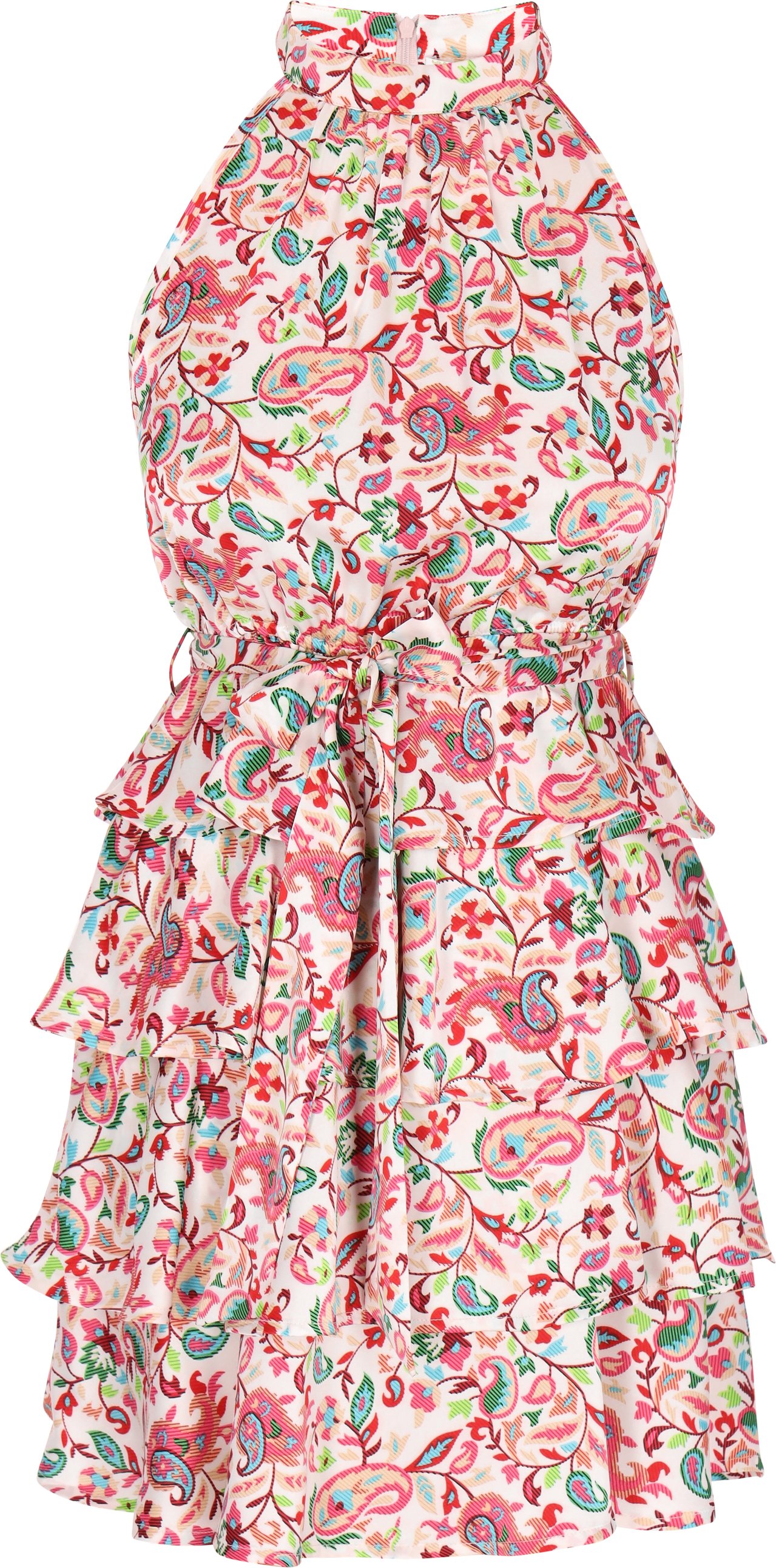 IZIA Kleid Frauen rot mehrfarbig