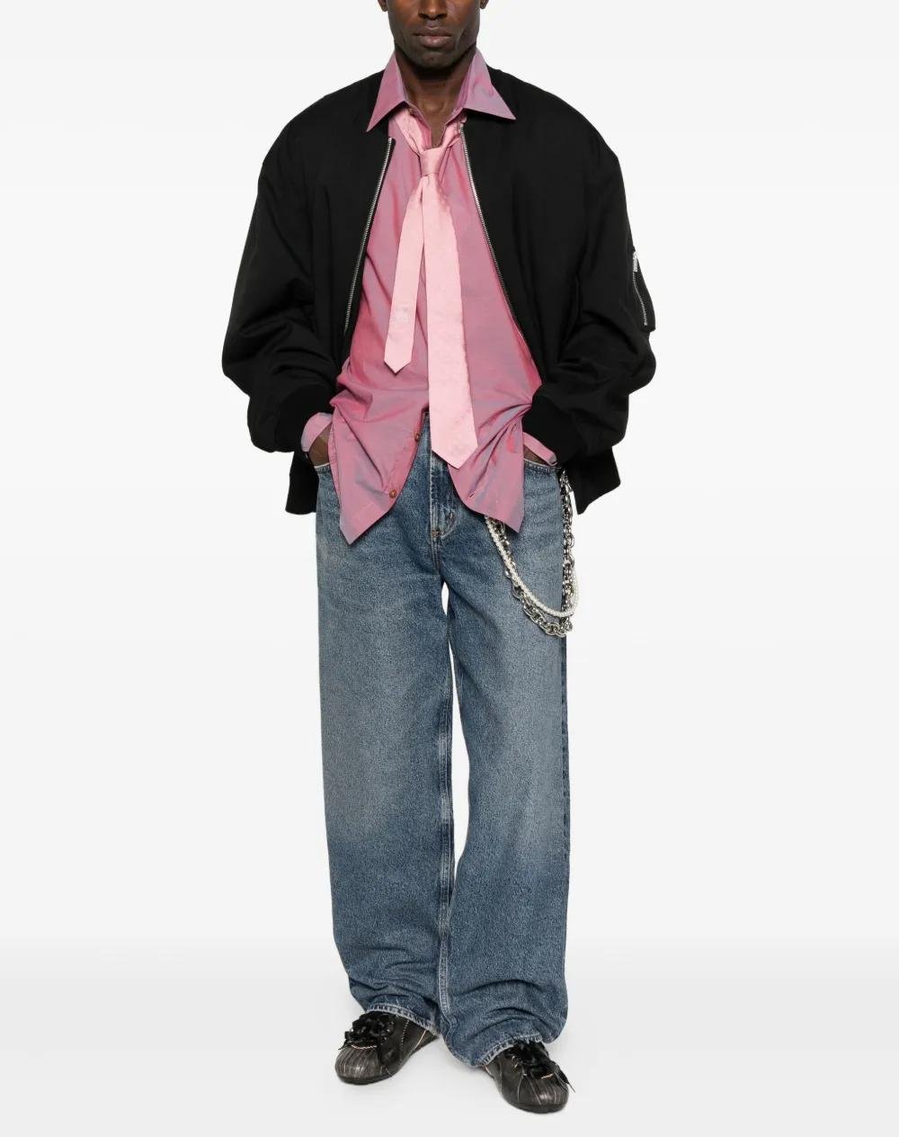 Breite Dunkle Vintage Indigo Fusion Jeans