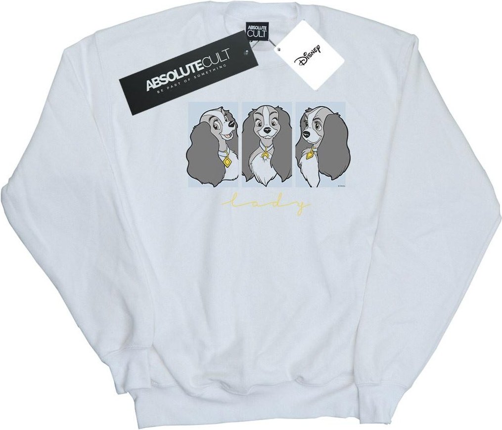 Disney - Sweat LADY AND THE TRAMP LADY FRAMES - Femme (Blanc)